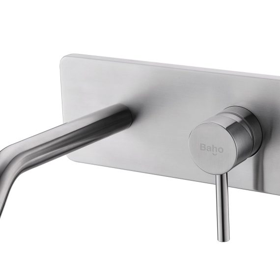 Grifo de lavabo empotrable Baho Acero