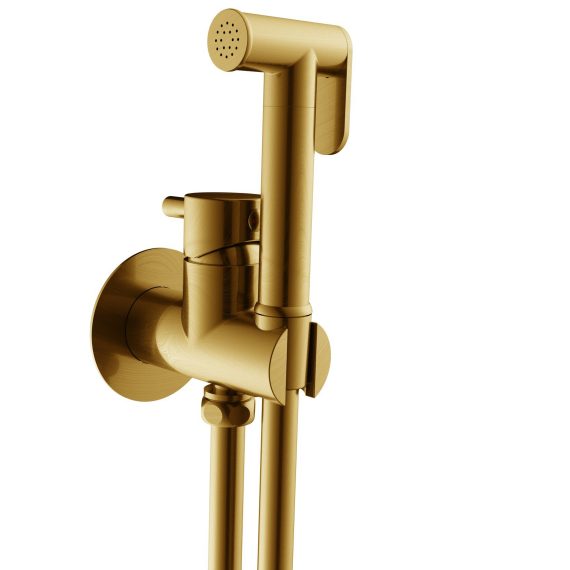 Grifo de bidet Baho Suma 7 para pared oro cepillado