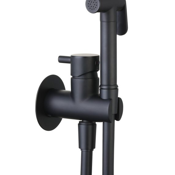 Grifo de bidet Baho Suma 7 para pared negro mate
