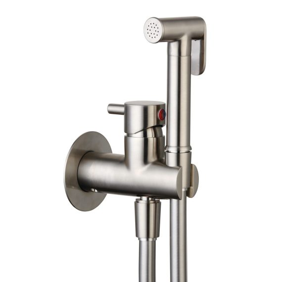 Grifo de bidet Baho Suma 7 para pared acero mate