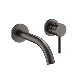 Grifo de lavabo empotrable Baho Rondo gunmetal