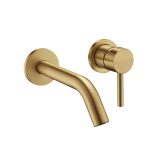 Grifo de lavabo empotrable Baho Rondo oro cepillado
