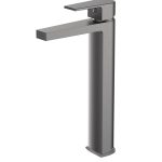 Grifo de lavabo caño alto Baho Plano gunmetal