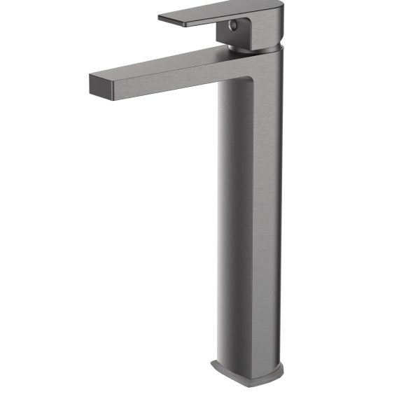 Grifo de lavabo caño alto Baho Plano gunmetal