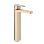 Grifo de lavabo caño alto Baho Plano oro cepillado