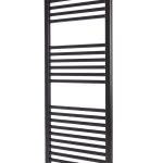 Radiador-toallero Baho Tacto negro 1120×500 agua