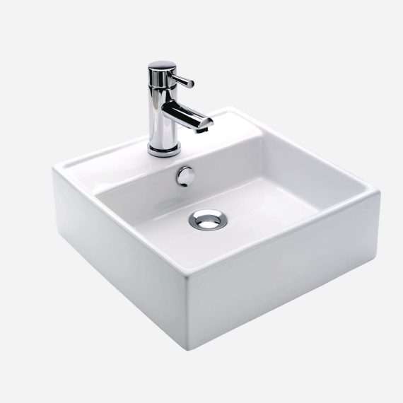 Lavabo Baho Ibo 38x38 blanco brillo