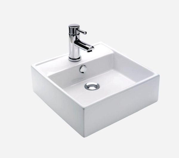 Washbasin Baho Ibo 38x38 gloss white