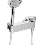 Grifo de ducha Baho Plano con accesorios cromo