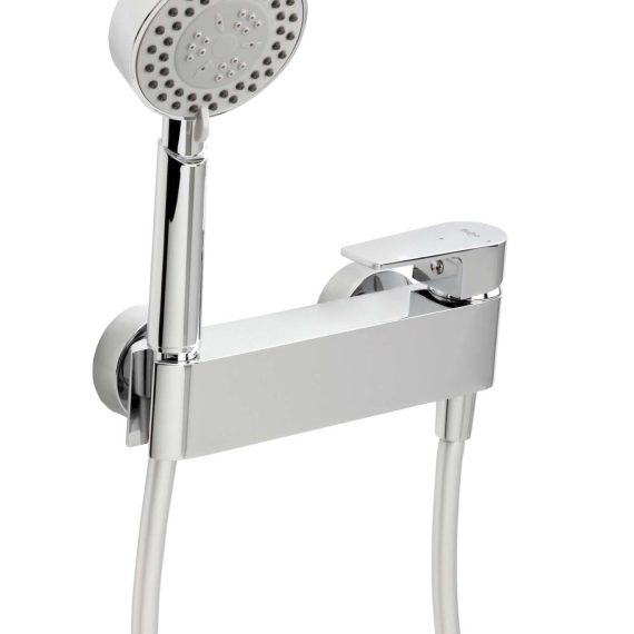 Grifo de ducha Baho Plano con accesorios cromo