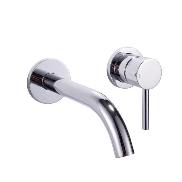 Grifo de lavabo empotrable Baho Rondo Cromo (2 piezas)