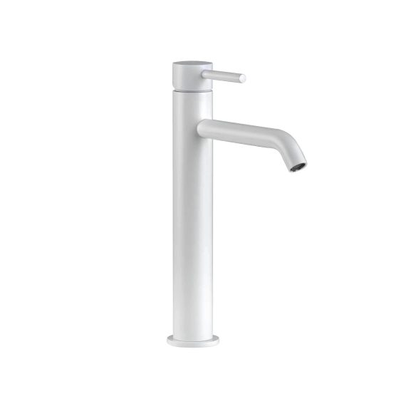 Grifo de lavabo caño alto Baho Rondo blanco