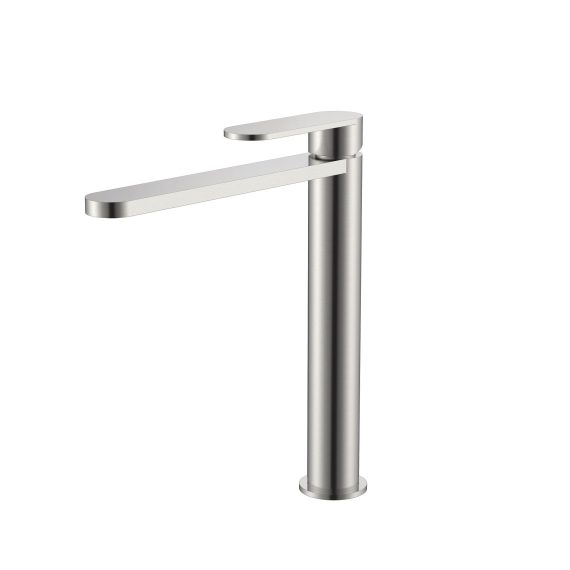 Grifo de lavabo Baho Otto caño alto acero cepillado
