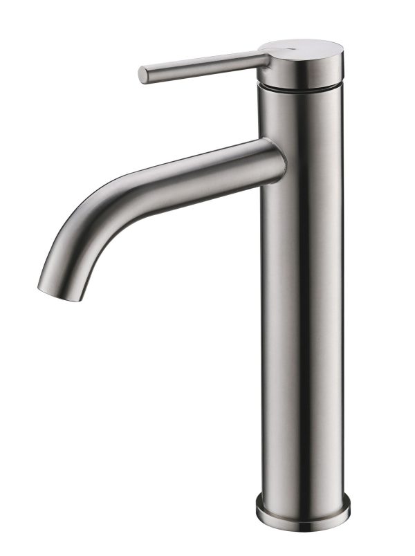 Grifo lavabo caño alto Baho Acero