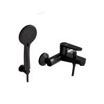Grifo de baño/ducha Baho Salve con accesorios negro mate