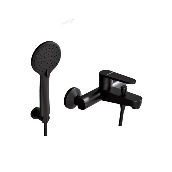 Grifo de baño/ducha Baho Salve con accesorios negro mate