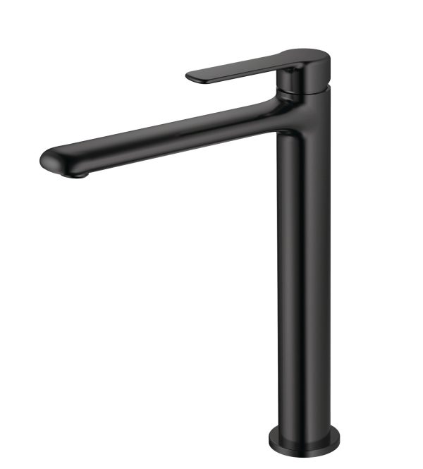 Grifo de lavabo Baho Aura caño alto negro mate