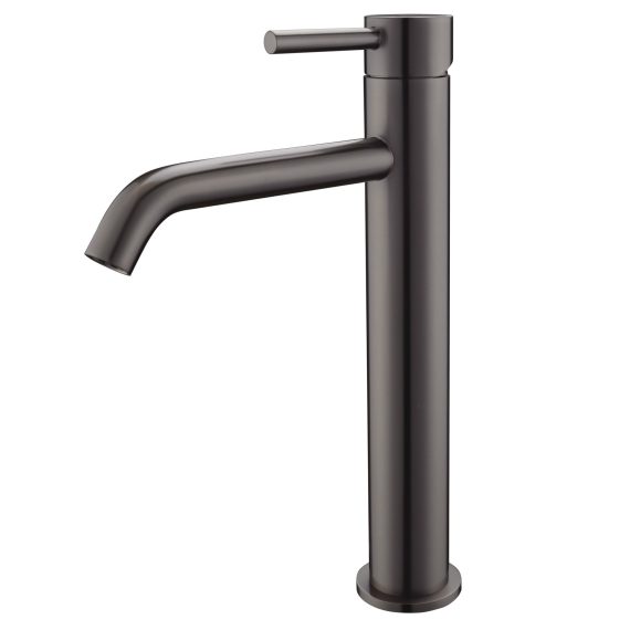 Grifo de lavabo caño alto Baho Rondo gunmetal