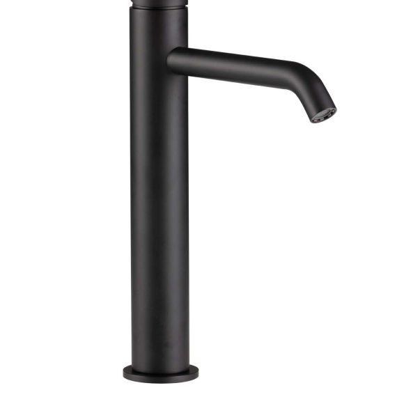 Grifo de lavabo caño alto Baho Rondo negro