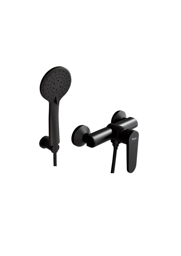 Shower tap Baho Salve with accessories matt black