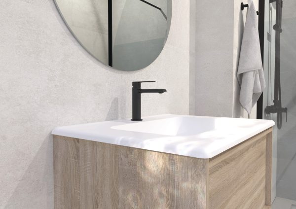 Grifo de lavabo Baho Aura negro mate