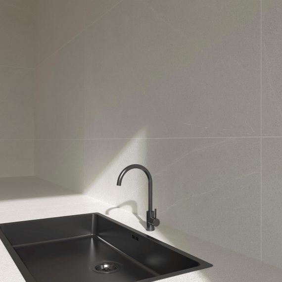 Grifo de cocina Baho Match antracita cepillado