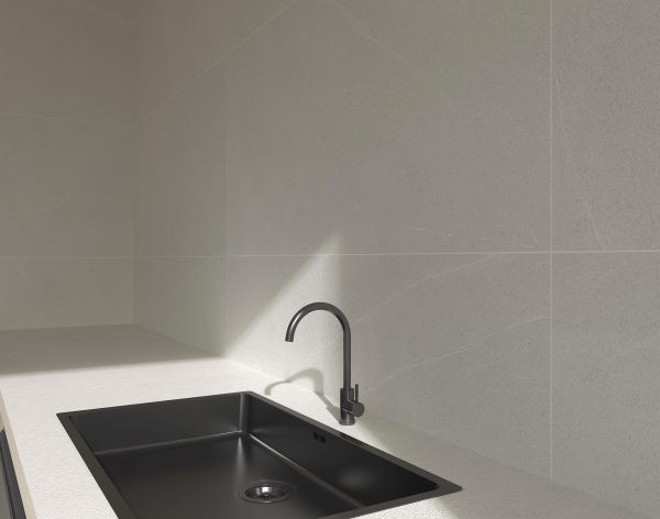 Grifo de cocina Baho Match antracita cepillado