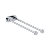 Double front towel rail Baho Stick Round Chrome