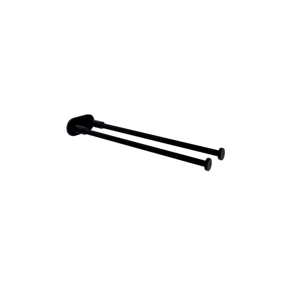 Tovalloler frontal doble Baho Stick Round Negre Mat