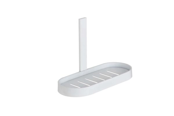 Sabonera per a dutxa Baho Loops blanc mat (adhesiu)