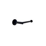 Portarrollos lateral Baho Stick Round negro mate sin tapa (adhesivo)