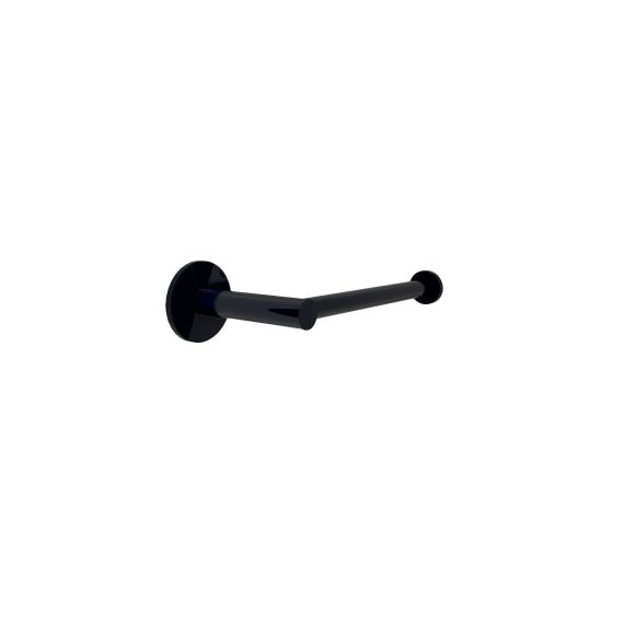 Portarrollos lateral Baho Stick Round negro mate sin tapa (adhesivo)