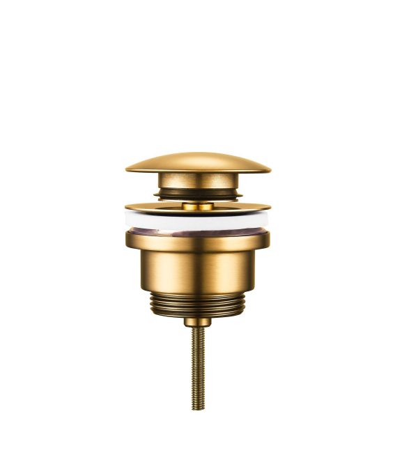 St. Baho Click-Clack-Ablaufventil DX Rondo Gold gebürstet
