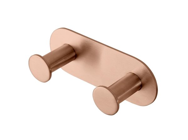 Percha doble Baho Bolt cobre (adhesivo 3M)