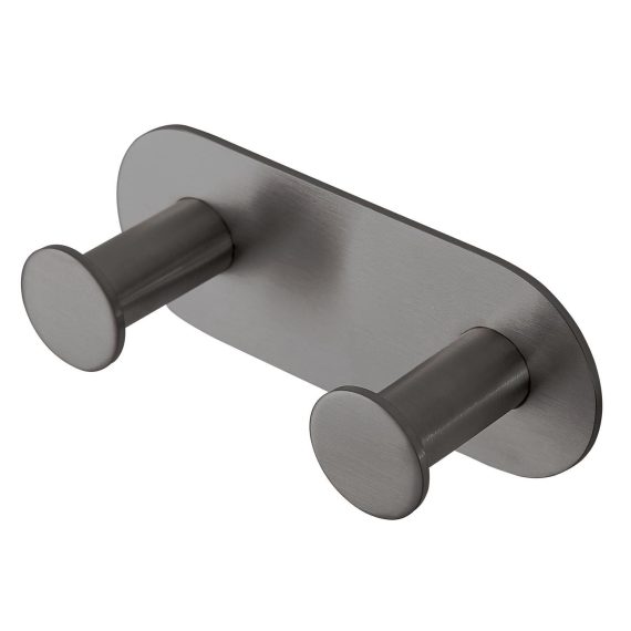 Penjador doble Baho Bolt gunmetal (adhesiu 3M)