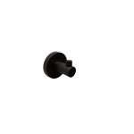 Percha Baho Stick Round Negro Mate (adhesivo)