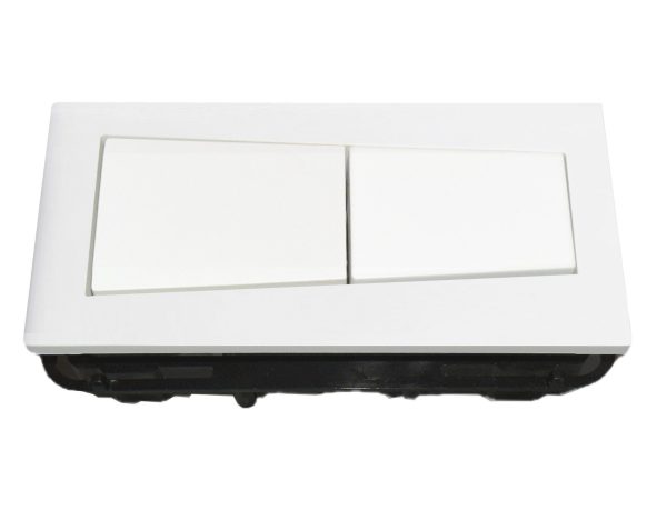 Flush plate for toilet COMPO/ERIO white rectangular