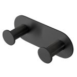 Percha doble Baho Bolt negro (adhesivo 3M)