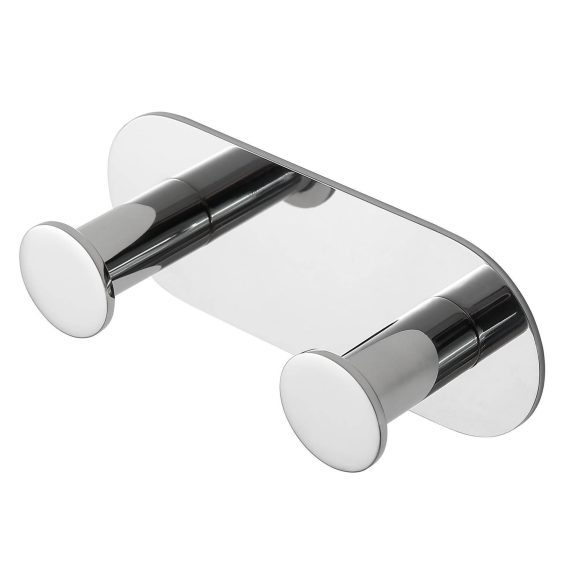 Percha doble Baho Bolt cromo pulido (adhesivo 3M)