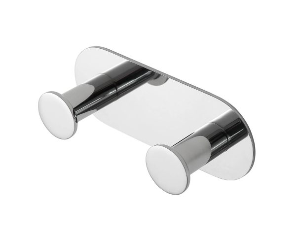 Penjador doble Baho Bolt crom polit (adhesiu 3M)