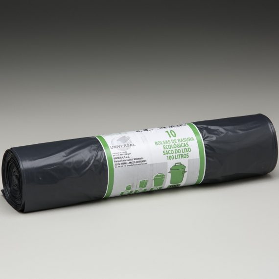 Rollo 10 bolsas basura Barbosa 100l (85x105 cm) negro