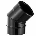Pz.Bofill codo 45º vitrificado negro mate diam.200