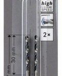 Pack 2 uds. broca Bosch HSS PoinTeQ metal 2.5x30x57
