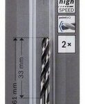 Pack 2 uds. broca Bosch HSS PoinTeQ metal 3x33x61