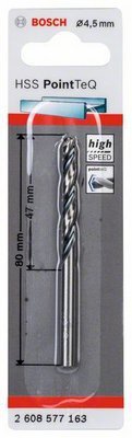 Pz.broca Bosch HSS PoinTeQ metal 4.5x47x80