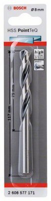 Pz.broca Bosch HSS PoinTeQ metal 8x75x117