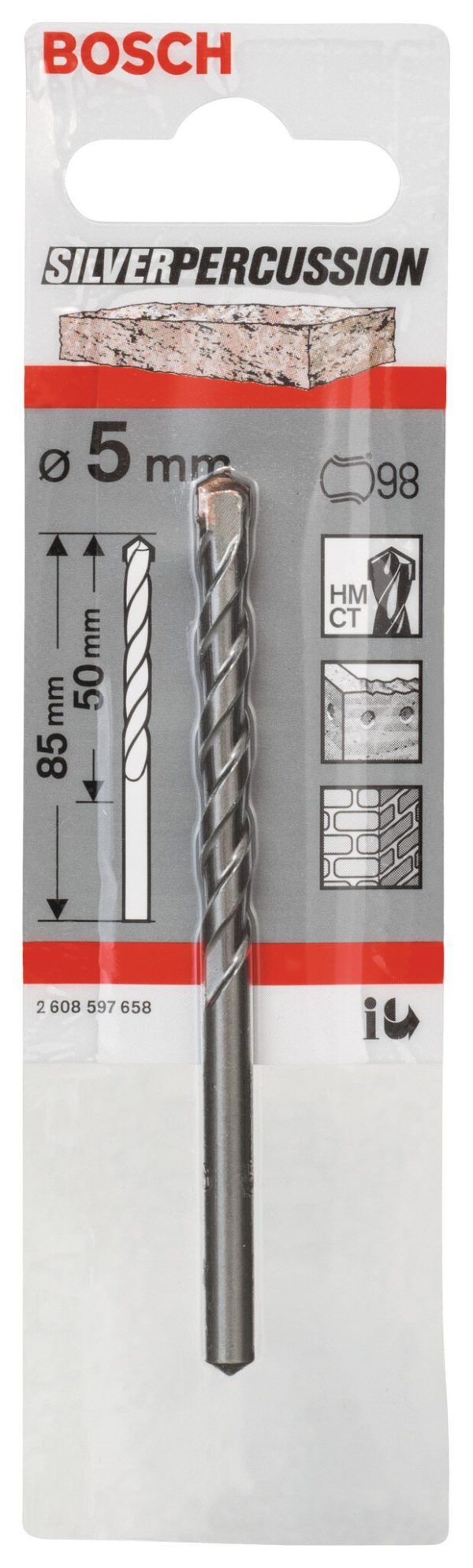 Ud.broca Bosch cyl-3 pedra 5x50x85