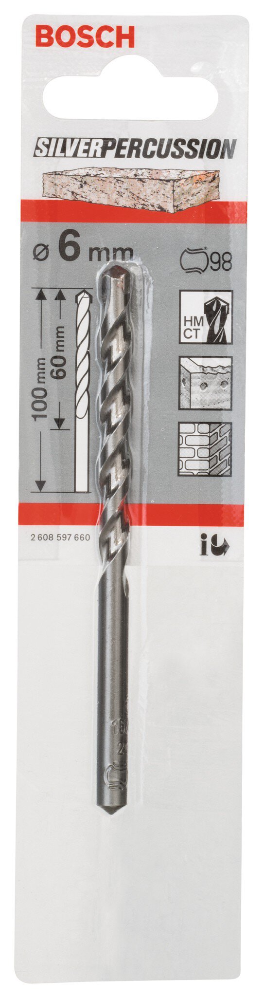 Ud.broca Bosch cyl-3 pedra 6x60x100