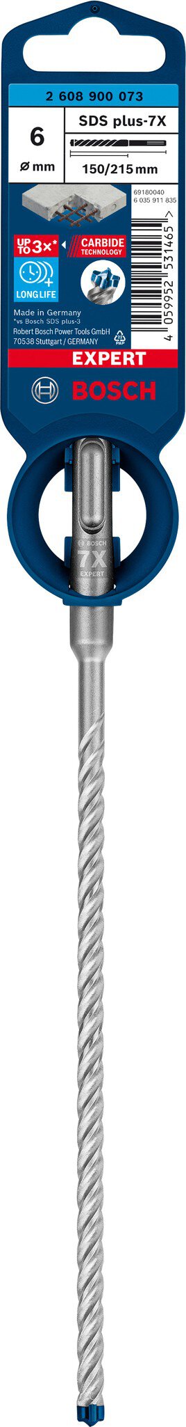 Pc.Bosch SDS-plus-7X drill bit 6X150X215