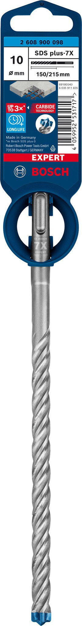 Pc.Bosch SDS-plus-7X drill bit 10X150X215
